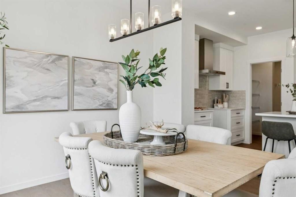 65 Bartlett Way Se, Calgary, AB - Indoor Photo Showing Dining Room