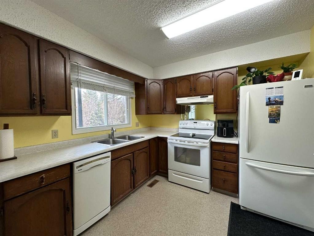 5 Sproule Place, Bashaw, AB - Indoor Photo Showing Kitchen With Double Sink