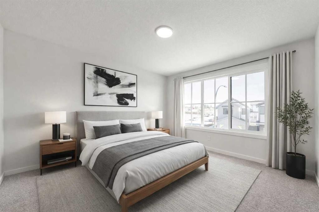 8 Heritage Link, Cochrane, AB - Indoor Photo Showing Bedroom