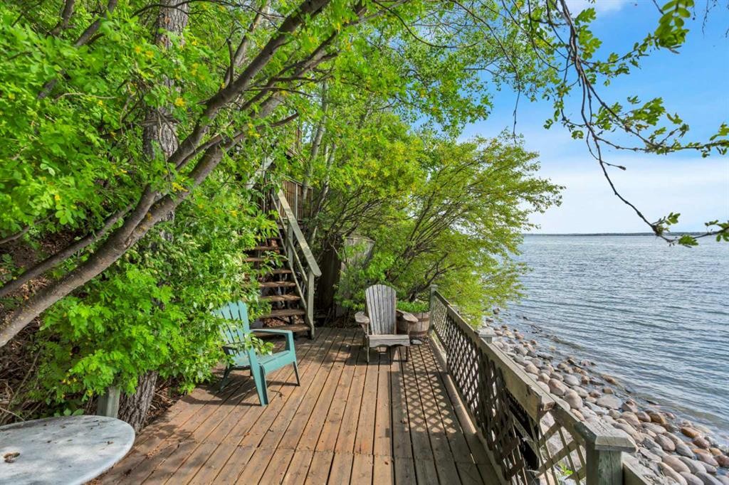 133 Birchcliff Road, Birchcliff, AB - Outdoor With Body Of Water With Deck Patio Veranda With View