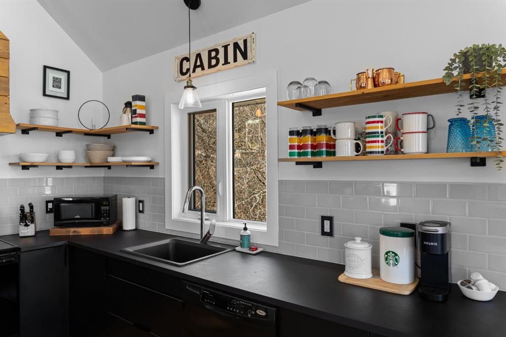 62 Sands Street, Rochon Sands, AB - Indoor Photo Showing Kitchen With Double Sink