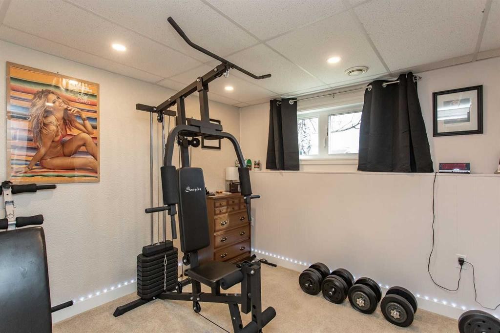 62 Nance Avenue, Red Deer, AB - Indoor Photo Showing Gym Room
