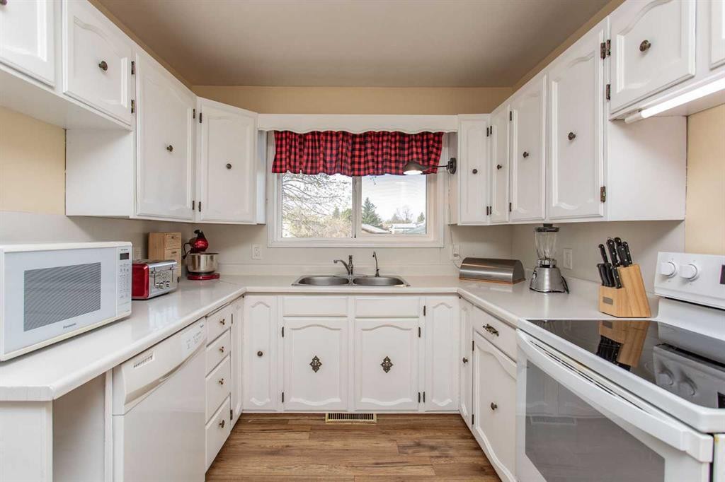 62 Nance Avenue, Red Deer, AB - Indoor Photo Showing Kitchen With Double Sink