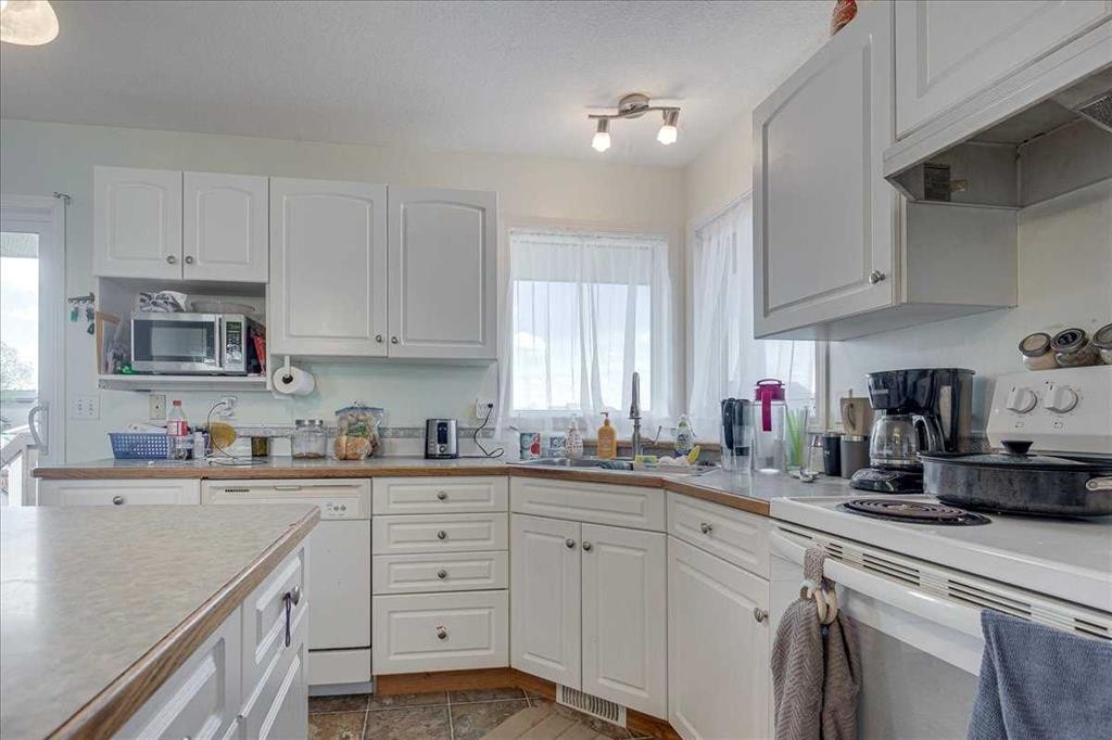 4 Harrison Road, Sylvan Lake, AB - Indoor Photo Showing Kitchen With Double Sink