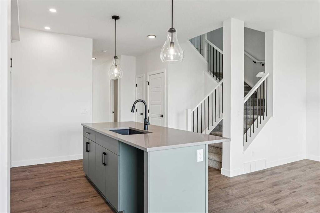 206 Sora Way Se, Calgary, AB - Indoor Photo Showing Kitchen With Upgraded Kitchen