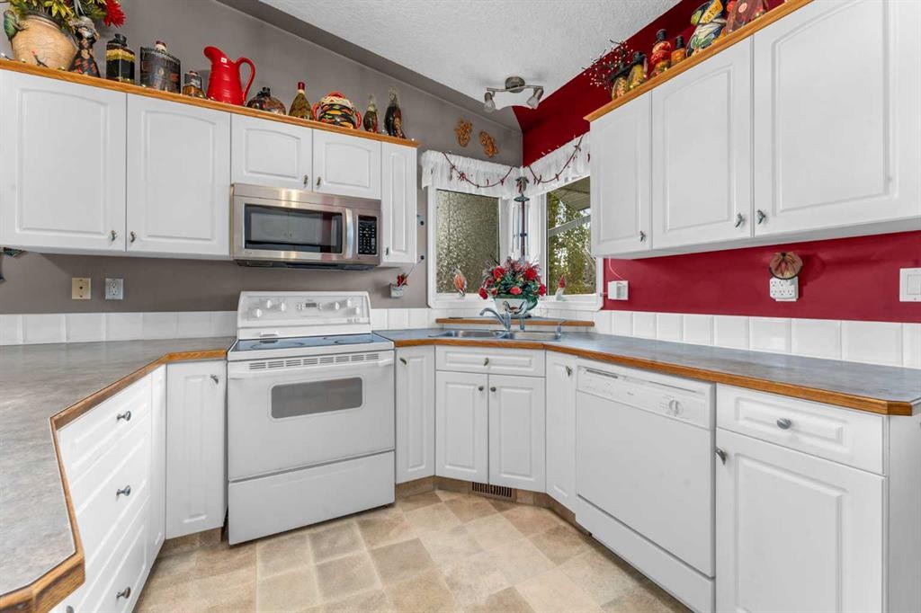 45 Durand Crescent, Red Deer, AB - Indoor Photo Showing Kitchen With Double Sink