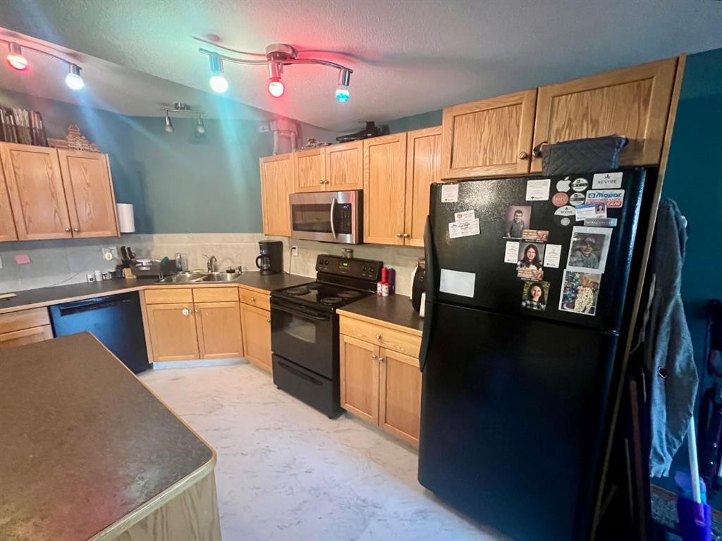 660 Red Oak Close, Rural Red Deer County, AB - Indoor Photo Showing Kitchen With Double Sink
