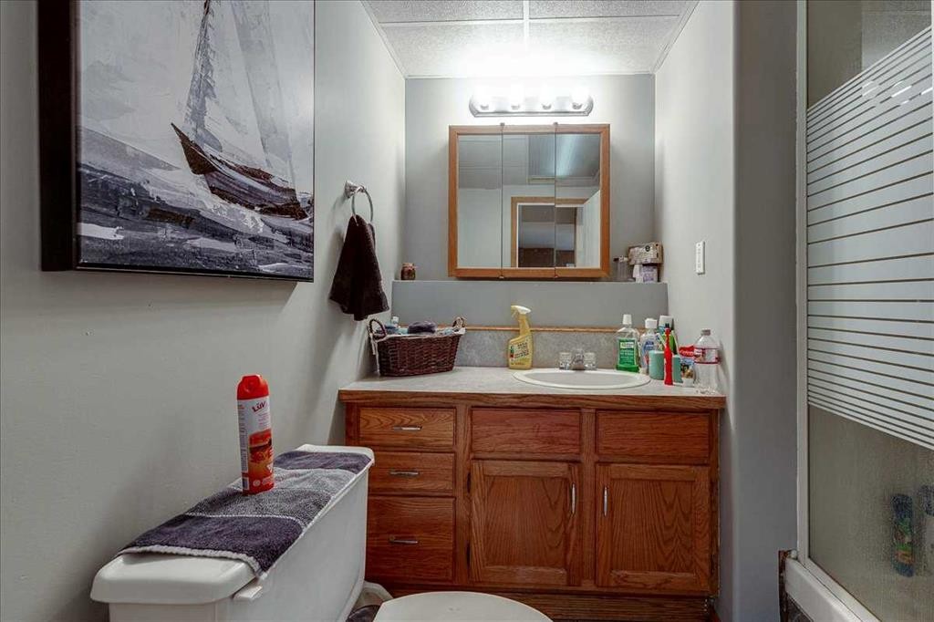 38 Heritage Drive, Lacombe, AB - Indoor Photo Showing Bathroom