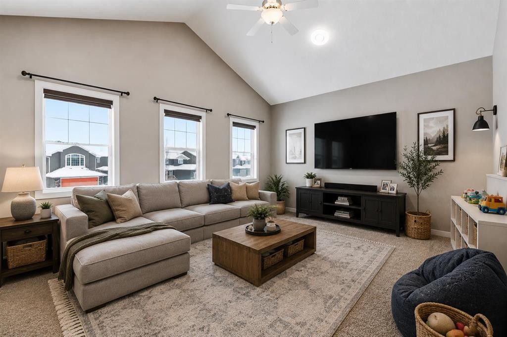 205 Van Slyke Way, Red Deer, AB - Indoor Photo Showing Living Room
