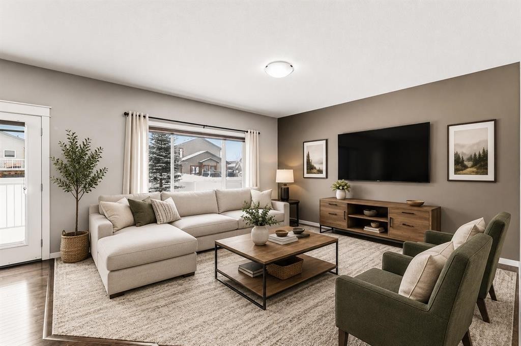 205 Van Slyke Way, Red Deer, AB - Indoor Photo Showing Living Room