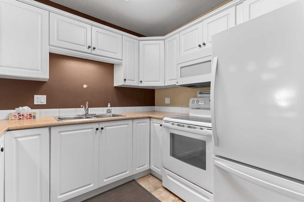 38-2821 Botterill Crescent, Red Deer, AB - Indoor Photo Showing Kitchen With Double Sink