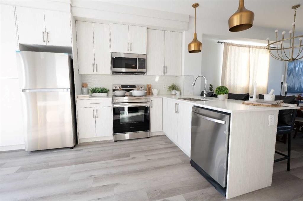212-75 Cornerstone Row Ne, Calgary, AB - Indoor Photo Showing Kitchen With Upgraded Kitchen