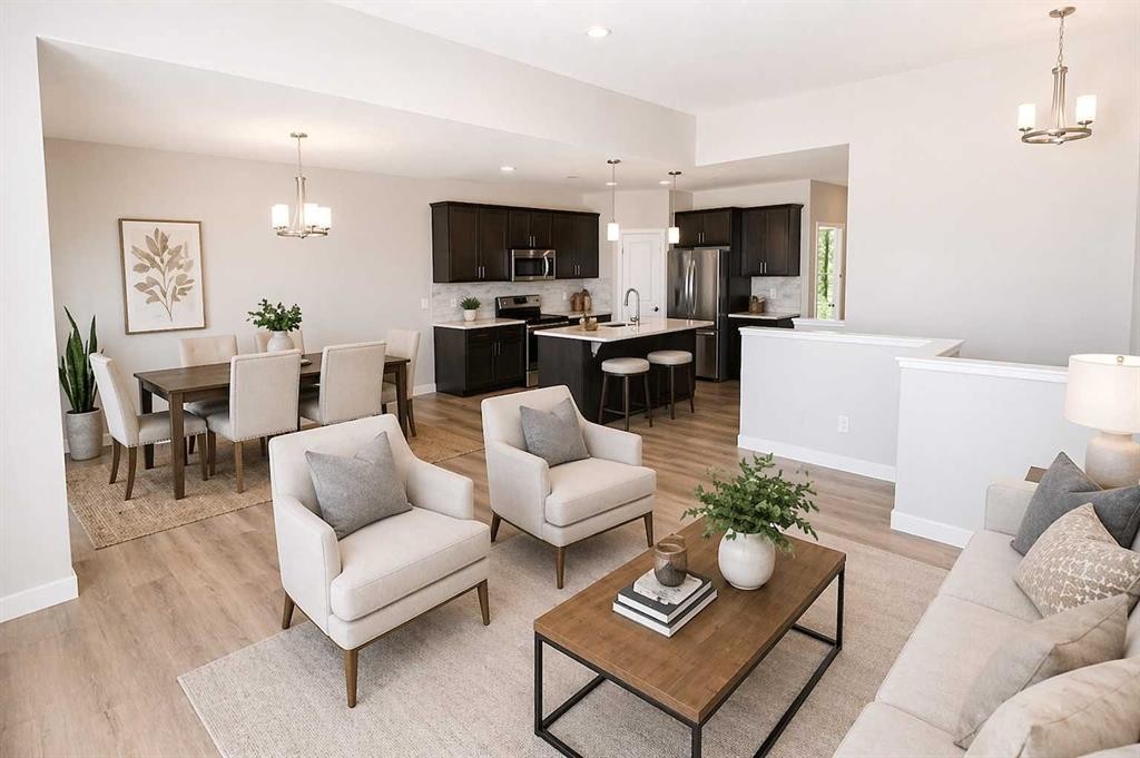 4438 Van Eaton Way, Clive, AB - Indoor Photo Showing Living Room