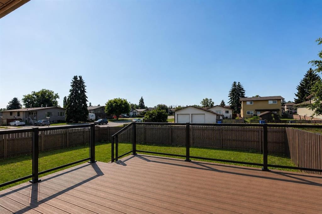 98 Greenham Drive, Red Deer, AB - Outdoor With Deck Patio Veranda With Backyard