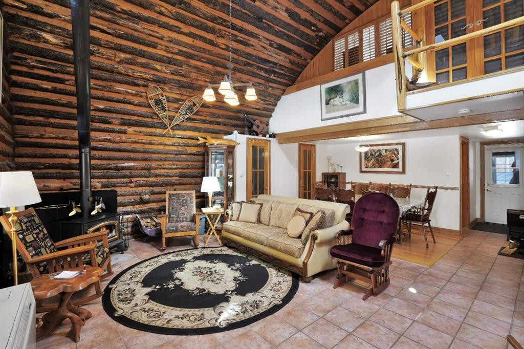 54051 Township Road 351A, Rural Clearwater County, AB - Indoor With Fireplace