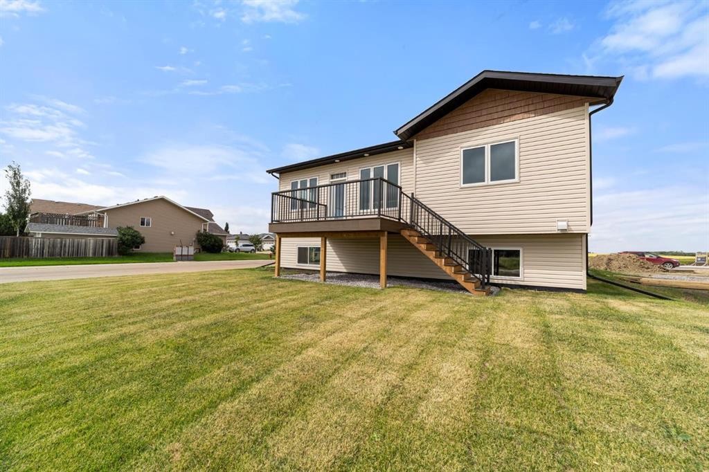 5737 55 Avenue, Camrose, AB - Outdoor With Deck Patio Veranda With Exterior