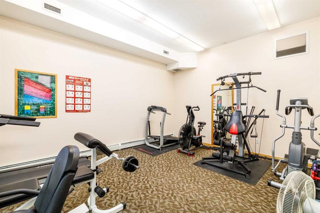 105-4512 52 Avenue, Red Deer, AB - Indoor Photo Showing Gym Room