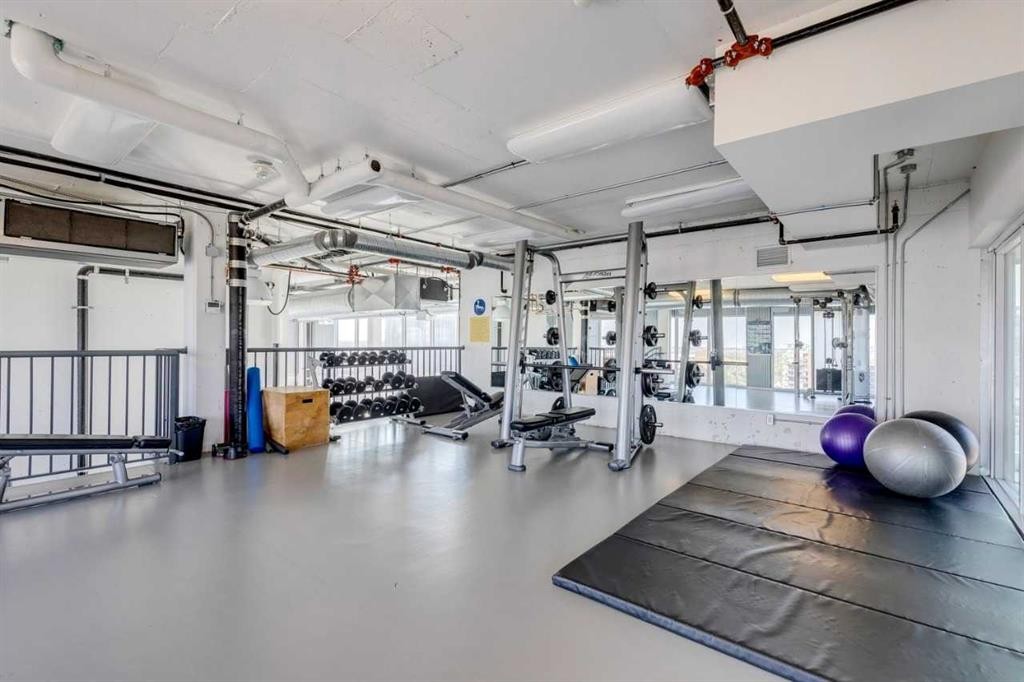 503-450 8 Avenue Se, Calgary, AB - Indoor Photo Showing Gym Room