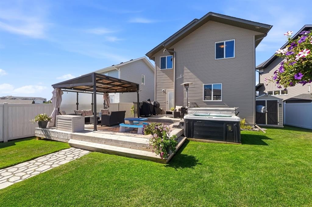 206 Truant Crescent, Red Deer, AB - Outdoor With Deck Patio Veranda With Backyard With Exterior