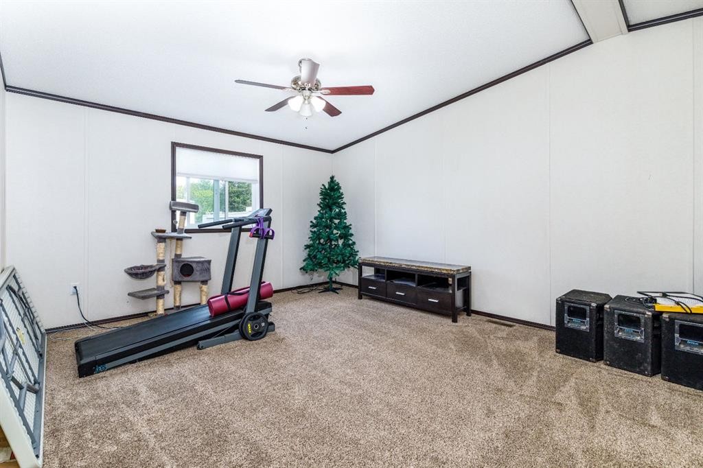 4705 45 Avenue, Alix, AB - Indoor Photo Showing Gym Room