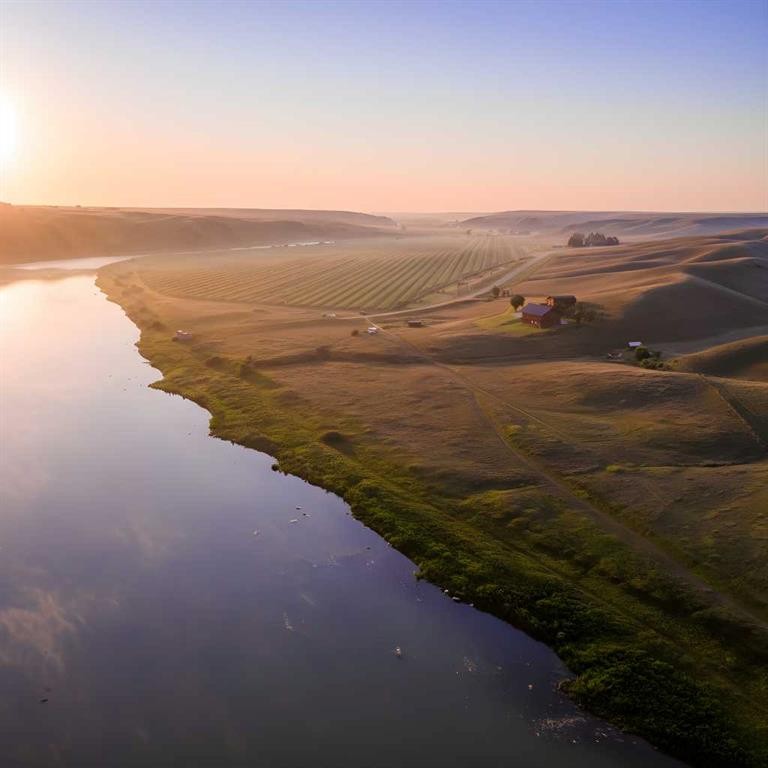 104103 Range Rd 20-1A, Rural Lethbridge County, AB - Outdoor With Body Of Water With View