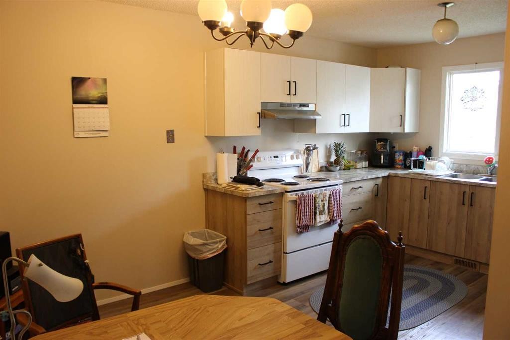 719 B Rosewood Avenue, Picture Butte, AB - Indoor Photo Showing Kitchen With Double Sink