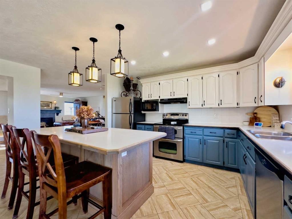 42082 Range Road 274, Hill Spring, AB - Indoor Photo Showing Kitchen With Double Sink