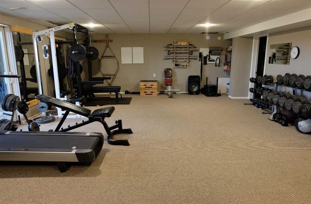 222041 Rge Rd 52, Magrath, AB - Indoor Photo Showing Gym Room