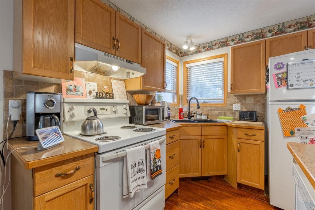 66 Assiniboia Way West, Lethbridge, AB - Indoor Photo Showing Kitchen With Double Sink
