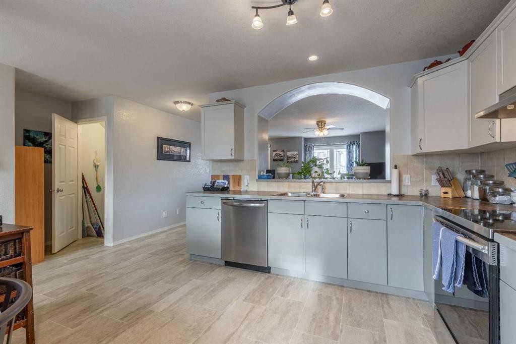114 Lynx Cove North, Lethbridge, AB - Indoor Photo Showing Kitchen With Double Sink