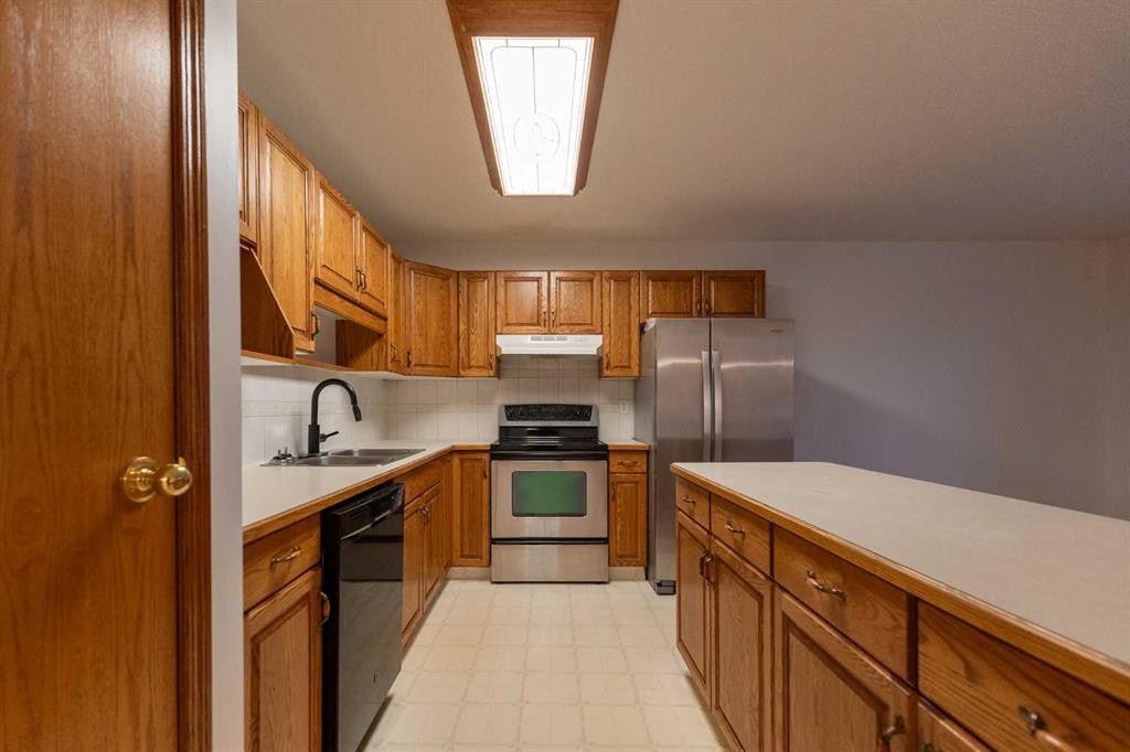 1103 12 Street South, Lethbridge, AB - Indoor Photo Showing Kitchen With Double Sink