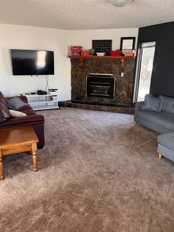 409 Main Street, Milk River, AB - Indoor Photo Showing Living Room With Fireplace