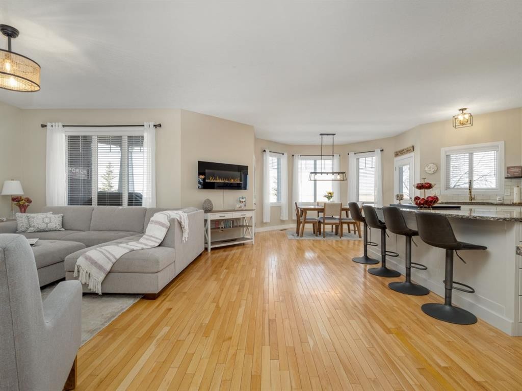 63 Deer Path Meadows, Fort Macleod, AB - Indoor Photo Showing Living Room With Fireplace