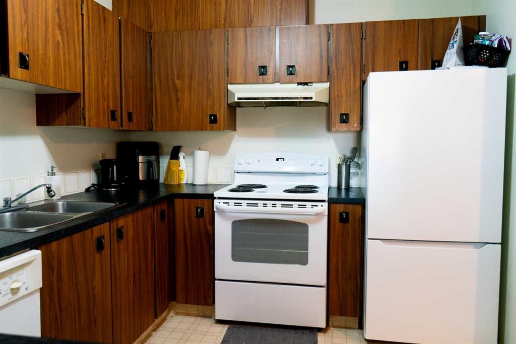 312-75 Temple Boulevard West, Lethbridge, AB - Indoor Photo Showing Kitchen With Double Sink