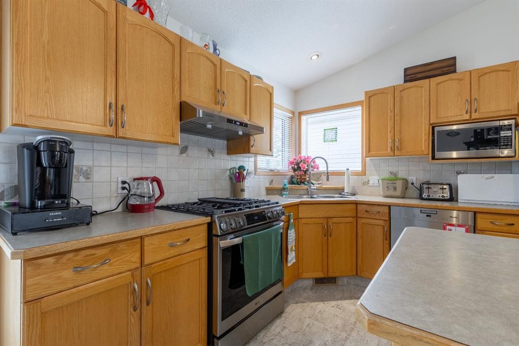 389 Kodiak Boulevard North, Lethbridge, AB - Indoor Photo Showing Kitchen With Double Sink