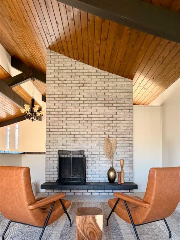 345 Laval Boulevard West, Lethbridge, AB - Indoor Photo Showing Living Room With Fireplace
