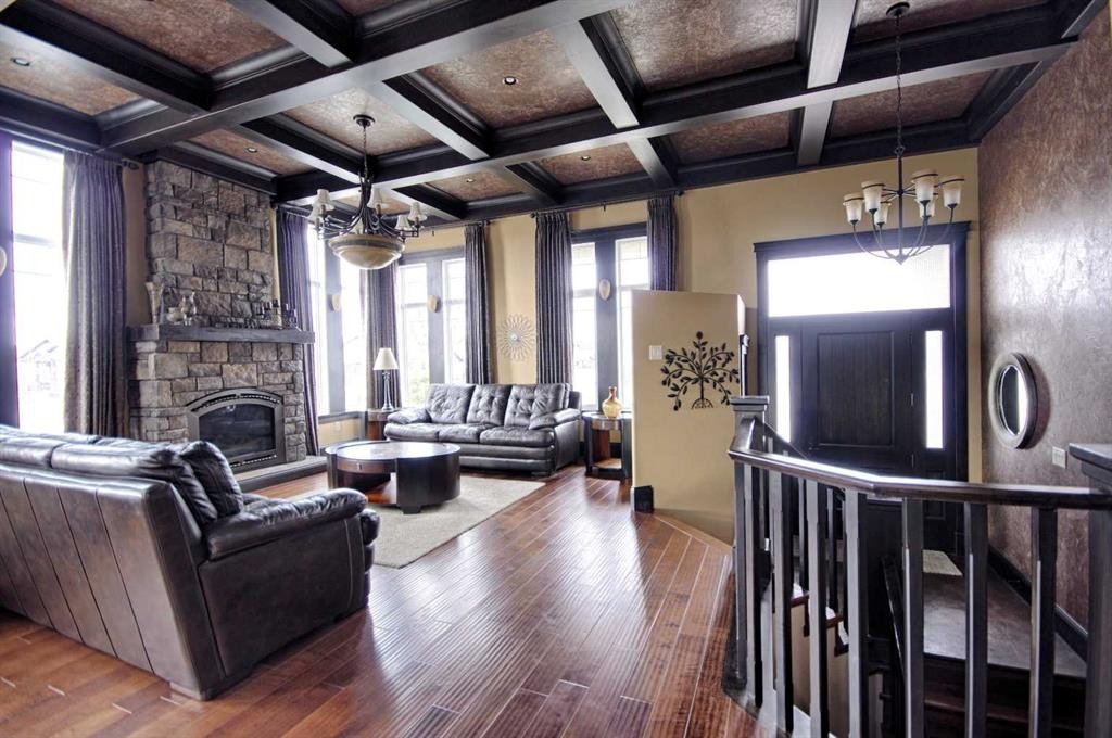 226 Riverstone Boulevard West, Lethbridge, AB - Indoor With Fireplace