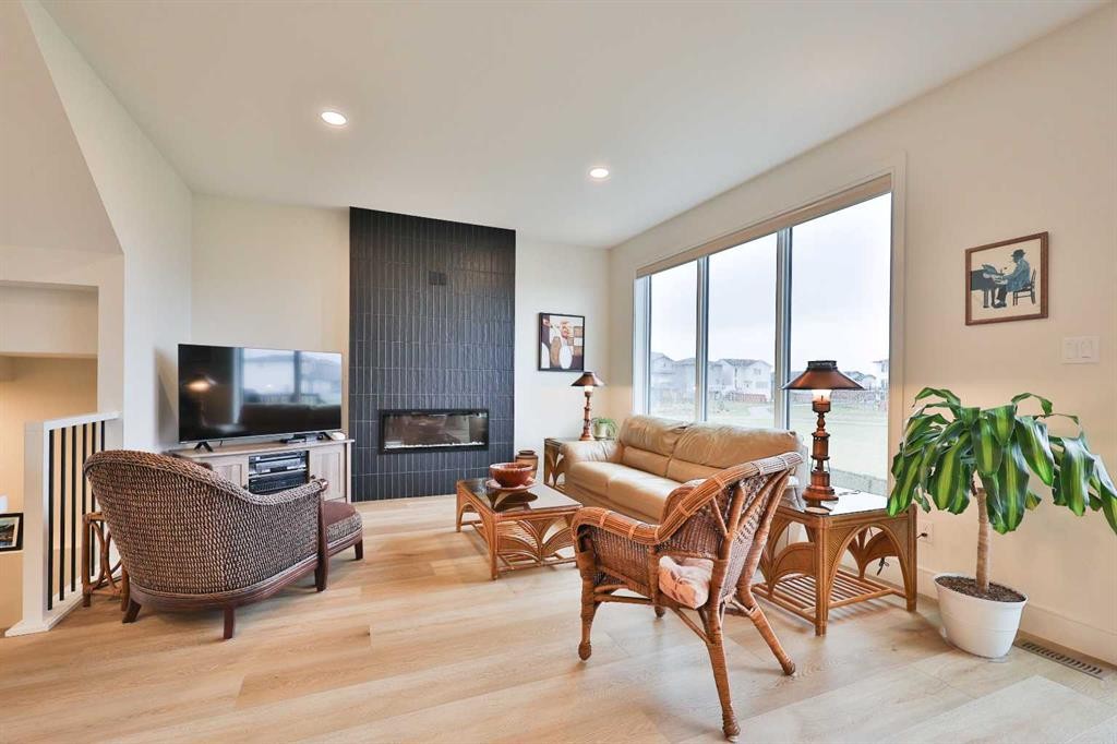 42 Blackwolf Pass North, Lethbridge, AB - Indoor With Fireplace