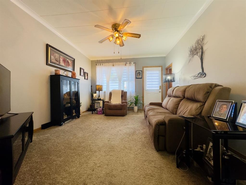 7710 24 Avenue, Coleman, AB - Indoor Photo Showing Living Room
