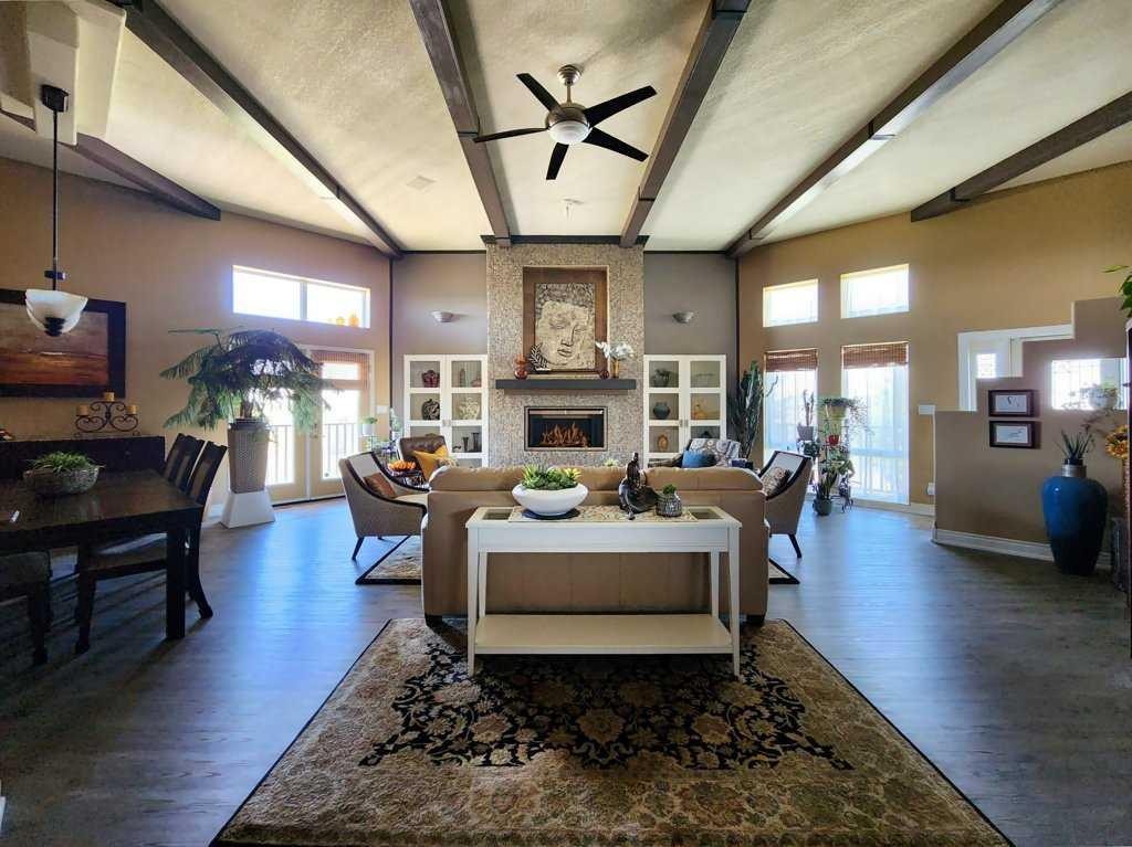 20 Deer Path Meadow, Fort Macleod, AB - Indoor Photo Showing Living Room With Fireplace
