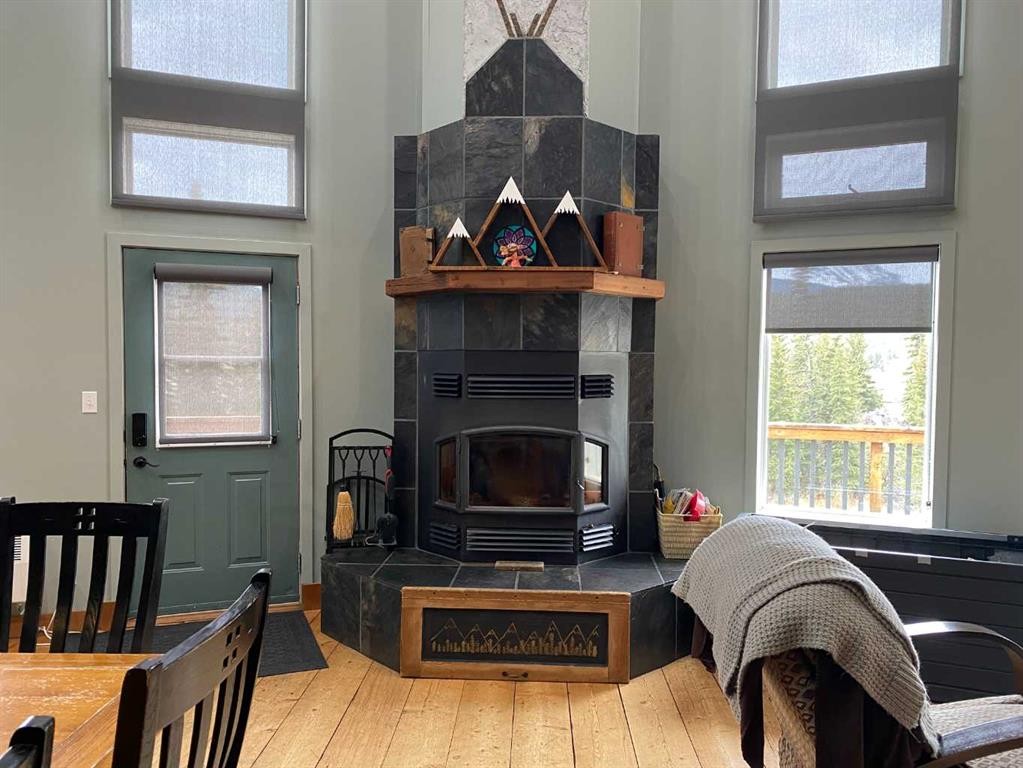 5302 19 Avenue, Coleman, AB - Indoor With Fireplace