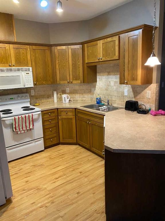 103-Lakeland Drive Lakeland Drive, Grande Prairie, AB - Indoor Photo Showing Kitchen With Double Sink