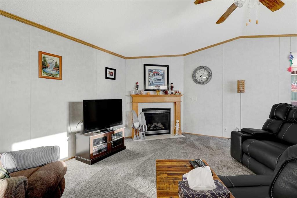 12134 97B Street, Grande Prairie, AB - Indoor Photo Showing Living Room With Fireplace
