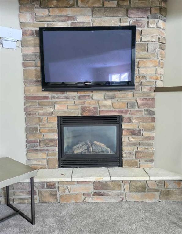 #1-63028 704 Township, Rural Grande Prairie No. 1, County Of, AB - Indoor Photo Showing Other Room With Fireplace