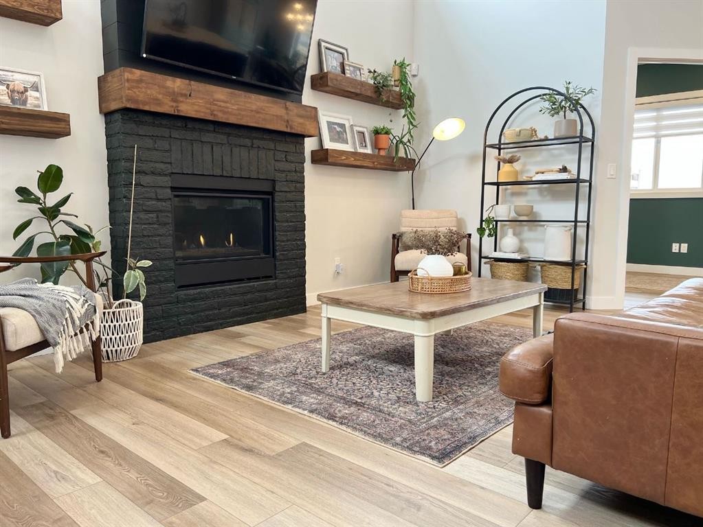10718 152B Avenue, Rural Grande Prairie No. 1, County Of, AB - Indoor Photo Showing Living Room With Fireplace