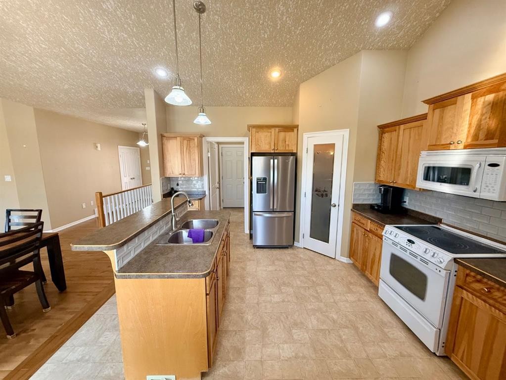 11106 107 Ave, La Crete, AB - Indoor Photo Showing Kitchen With Double Sink
