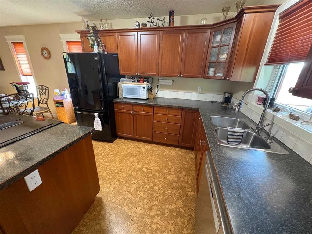 10032 102 Street, Peace River, AB - Indoor Photo Showing Kitchen With Double Sink