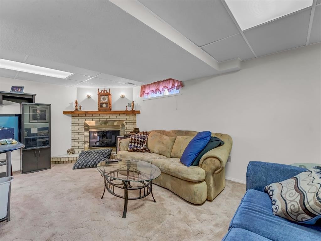 30-459 Carry Drive Se, Medicine Hat, AB - Indoor Photo Showing Living Room With Fireplace