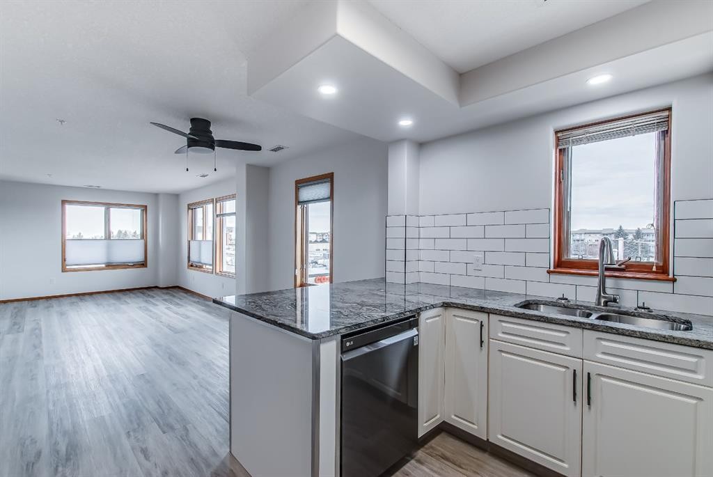 429-1182 Southview Drive Se, Medicine Hat, AB - Indoor Photo Showing Kitchen With Double Sink