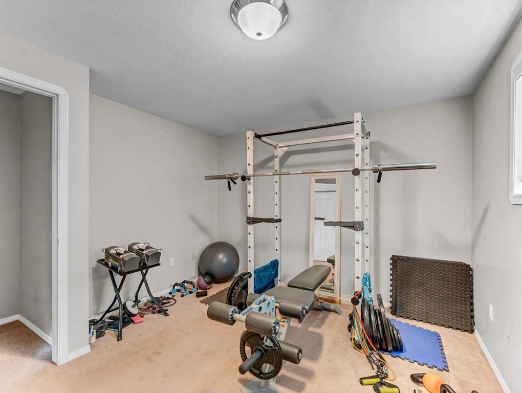 135 Sage Close Se, Medicine Hat, AB - Indoor Photo Showing Gym Room